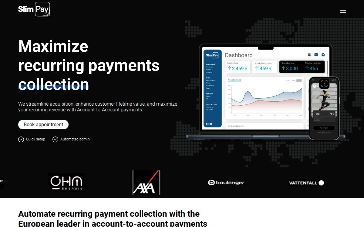 SlimPay website preview