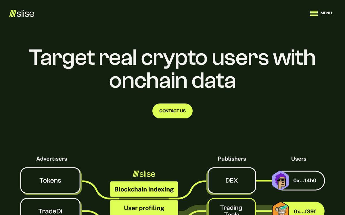 Slise website preview