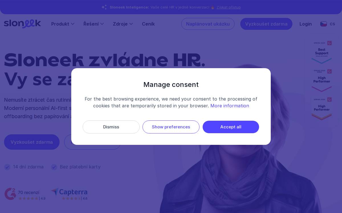 Sloneek website preview