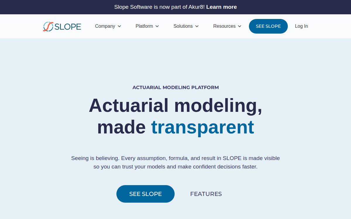 Slope Software website preview