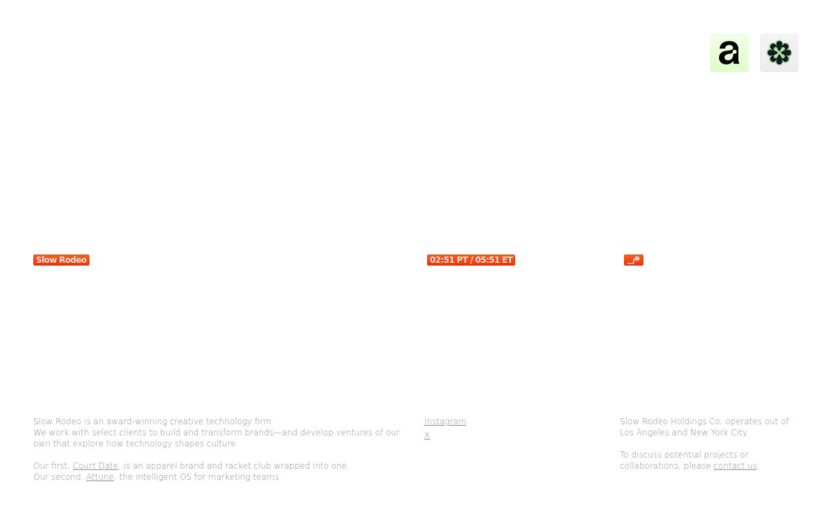 Slow Rodeo website preview