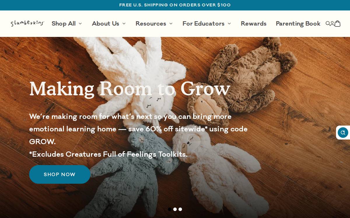 Slumberkins website preview