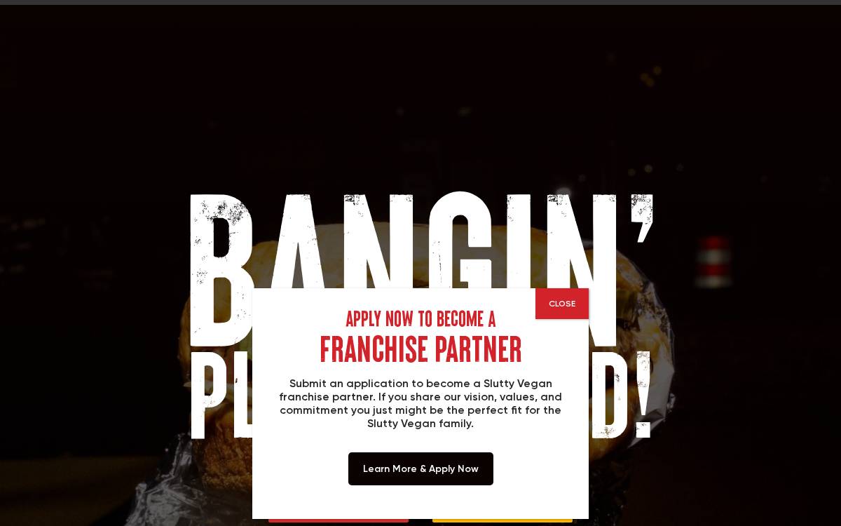 Slutty Vegan website preview