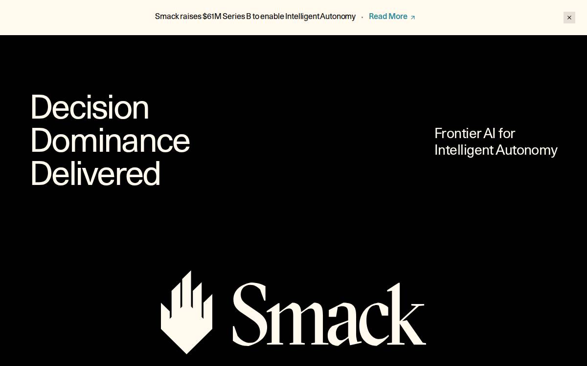 Smack Technologies website preview