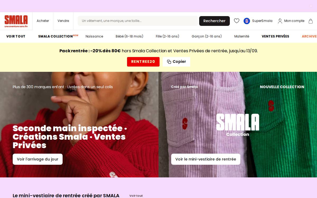 Smala website preview