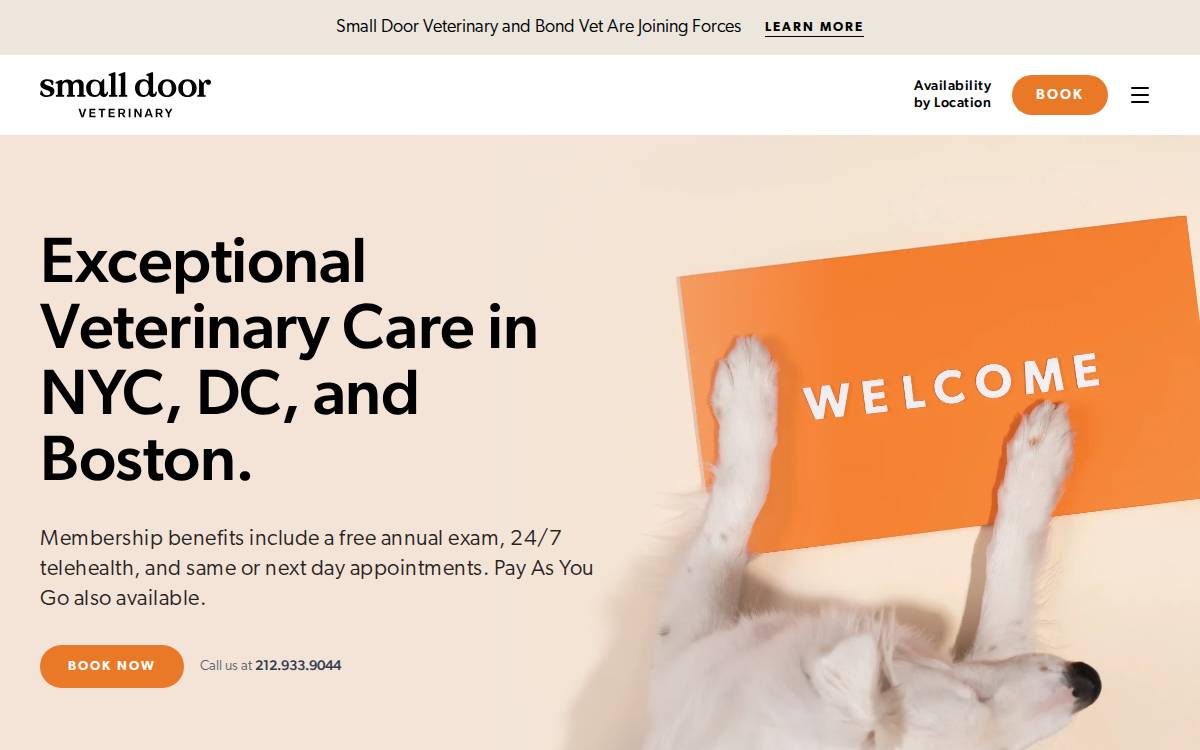 Smalldoorvet website preview