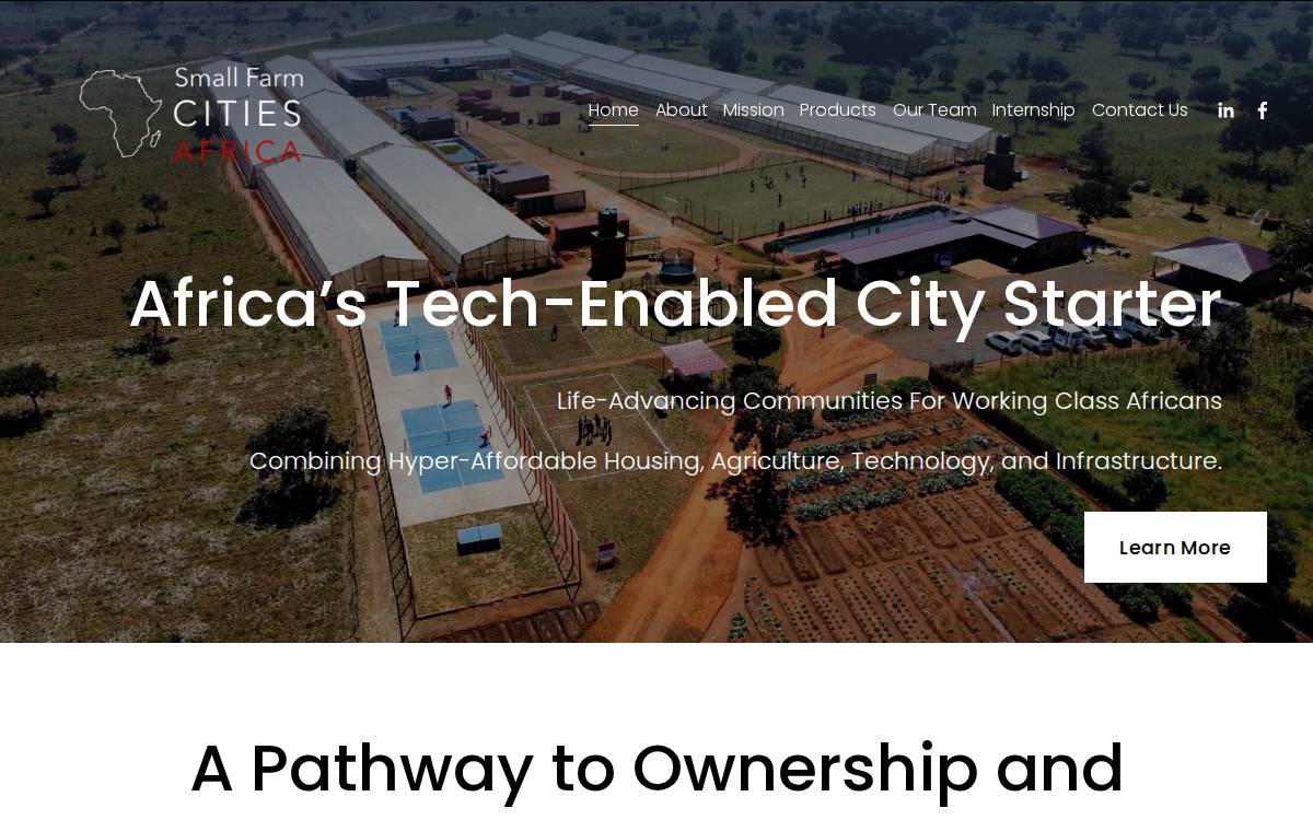Small Farm Cities website preview