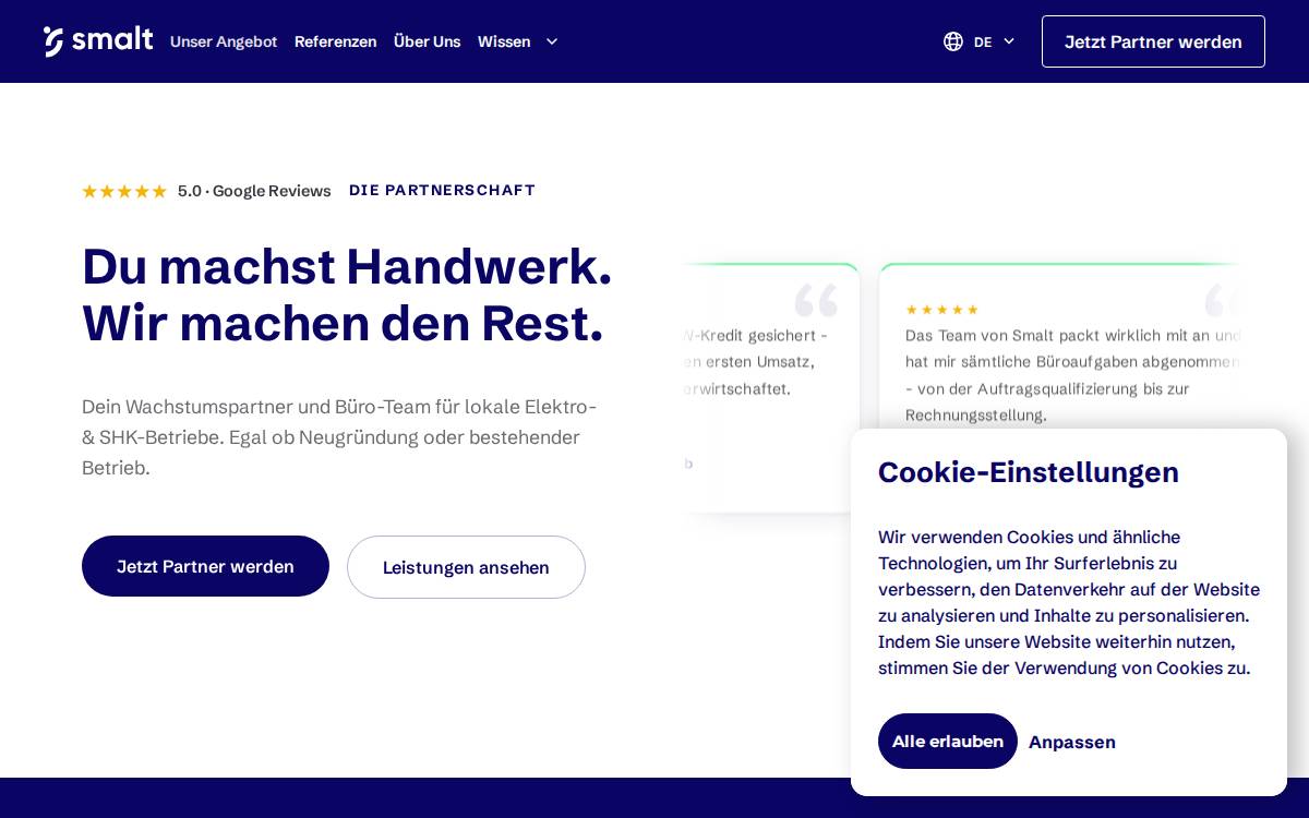 Smalt website preview