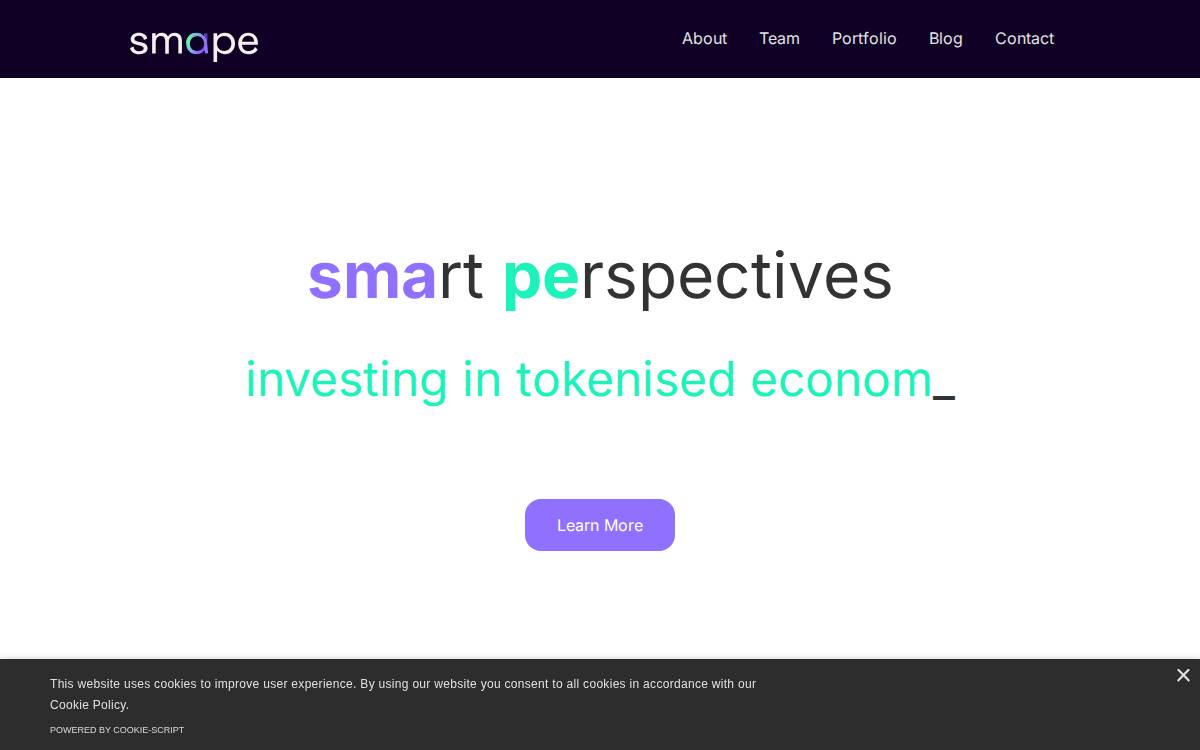 SMAPE Capital website preview