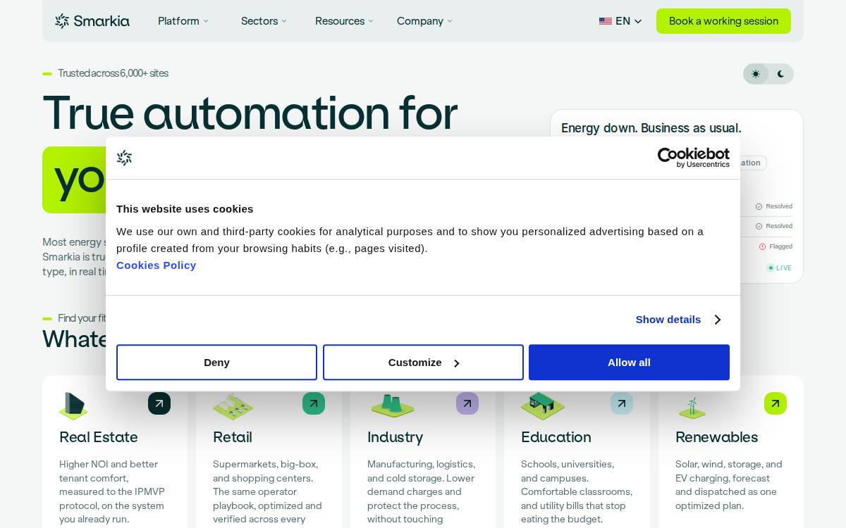 Smarkia website preview