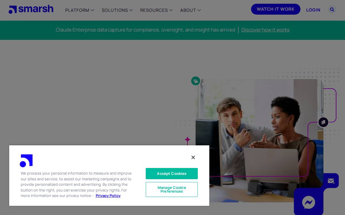 Smarsh website preview