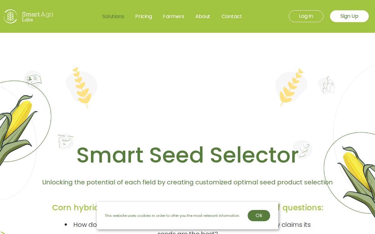 Smart Agri Labs website preview