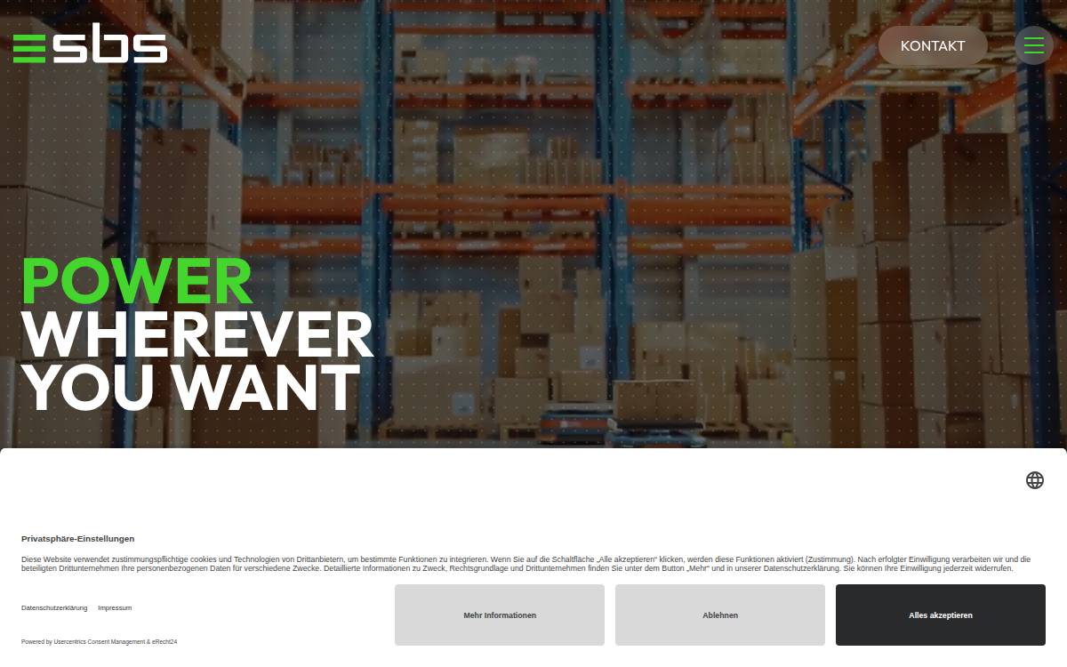 Smart Battery Solutions website preview
