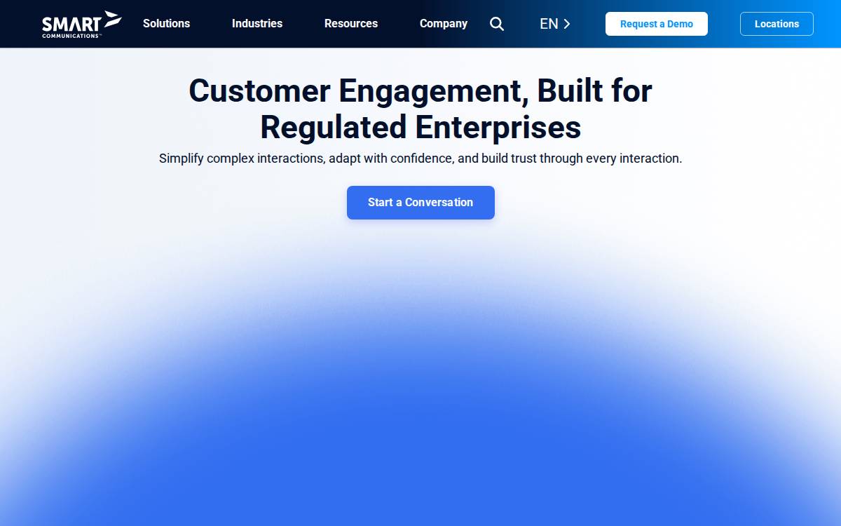 Smart Communications website preview