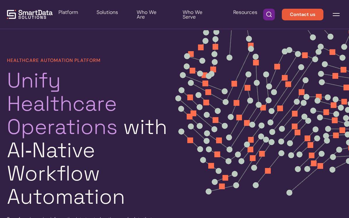 Smart Data Solutions website preview