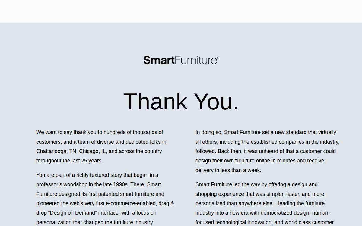 Smart Furniture website preview