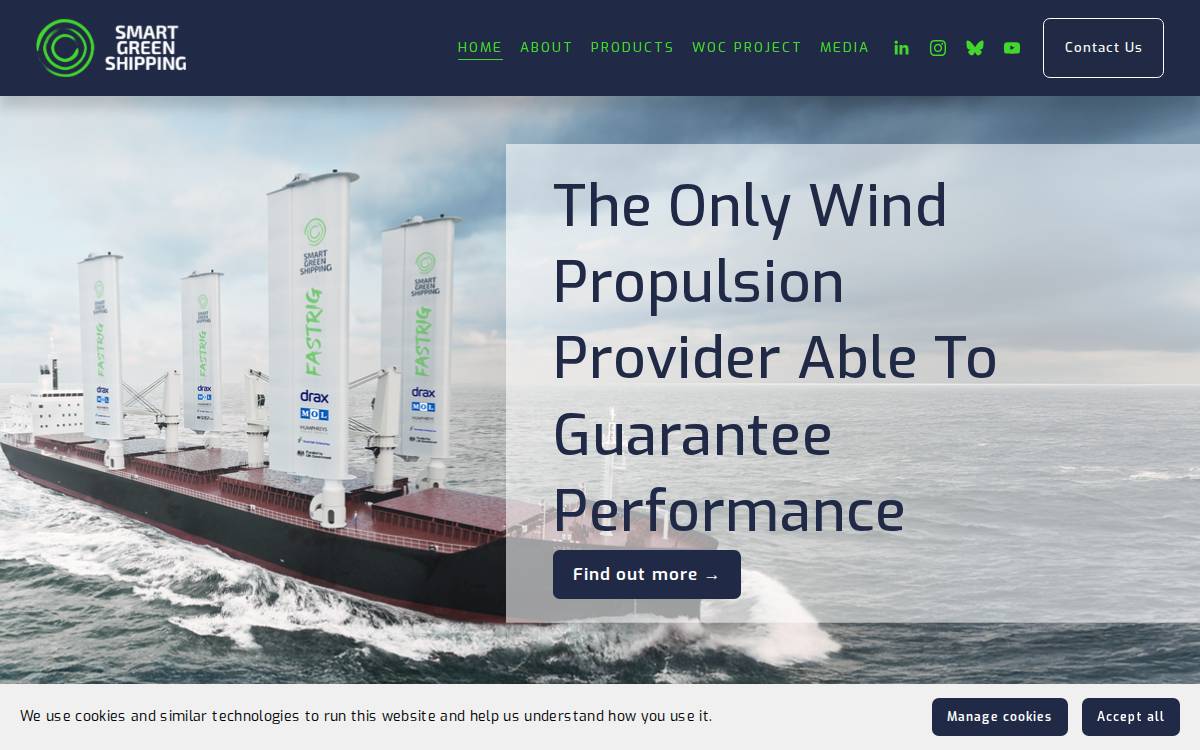 Smart Green Shipping Seed website preview