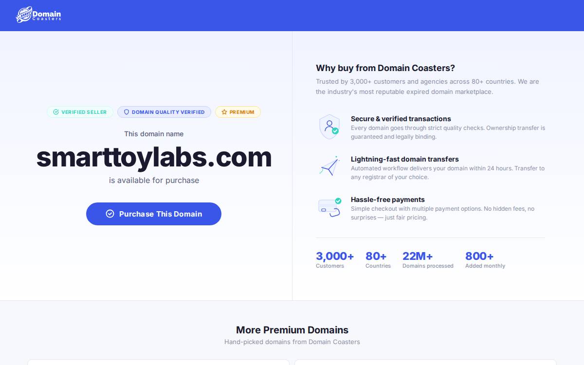 Smart Toy website preview