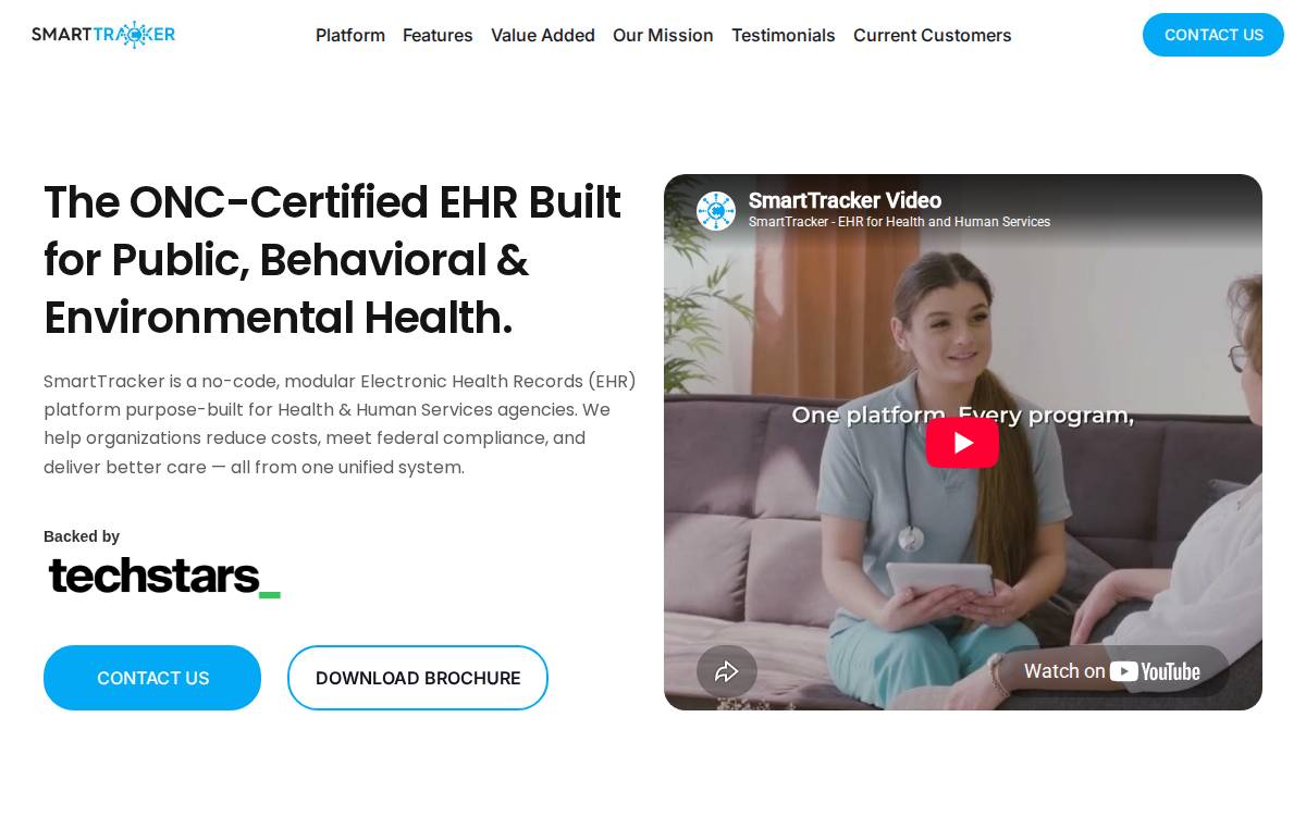 Smart Tracker website preview