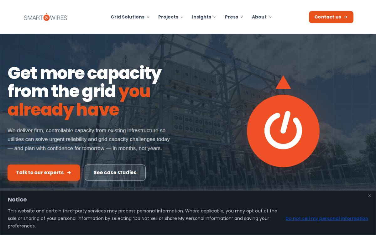 Smart Wires website preview