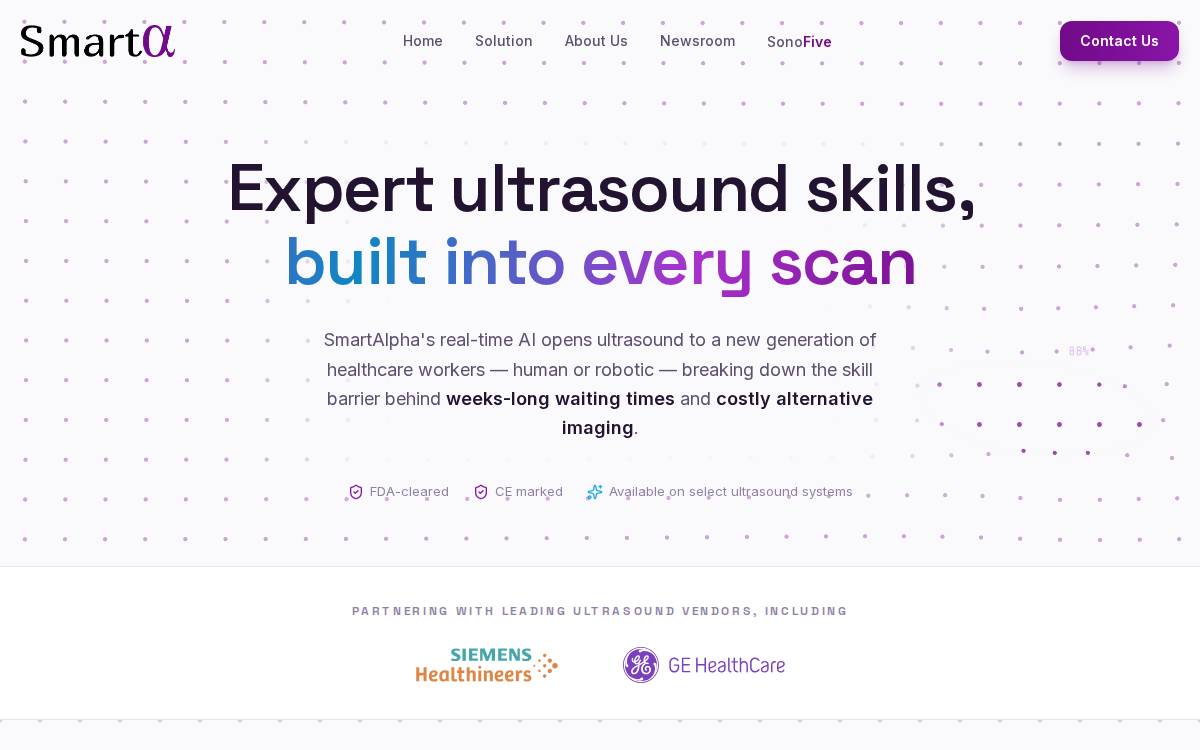 SmartAlpha website preview