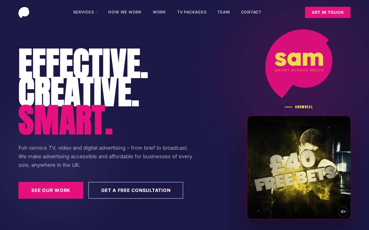 Smart Avenue Media website preview
