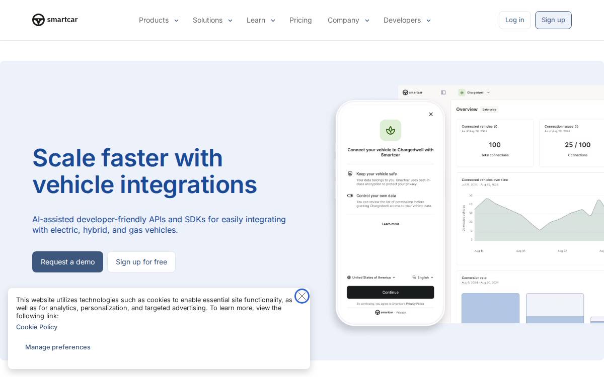 Smartcar website preview