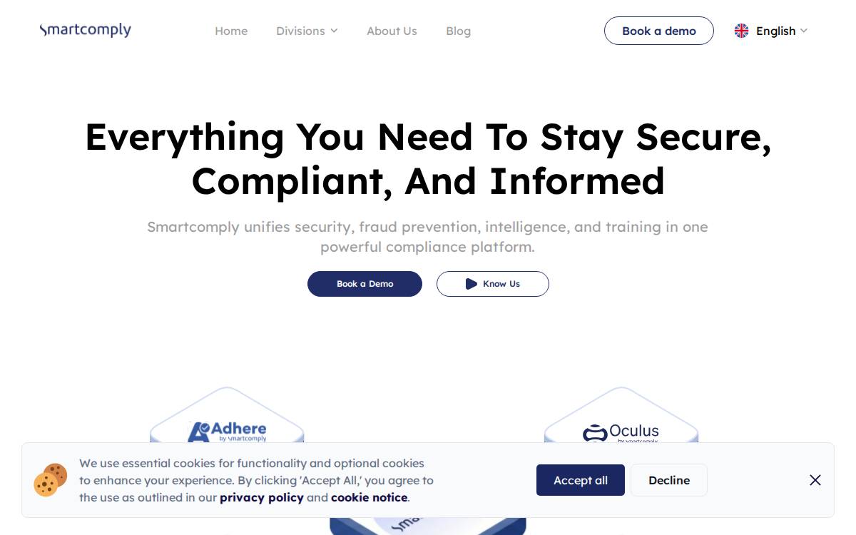 SmartComply website preview