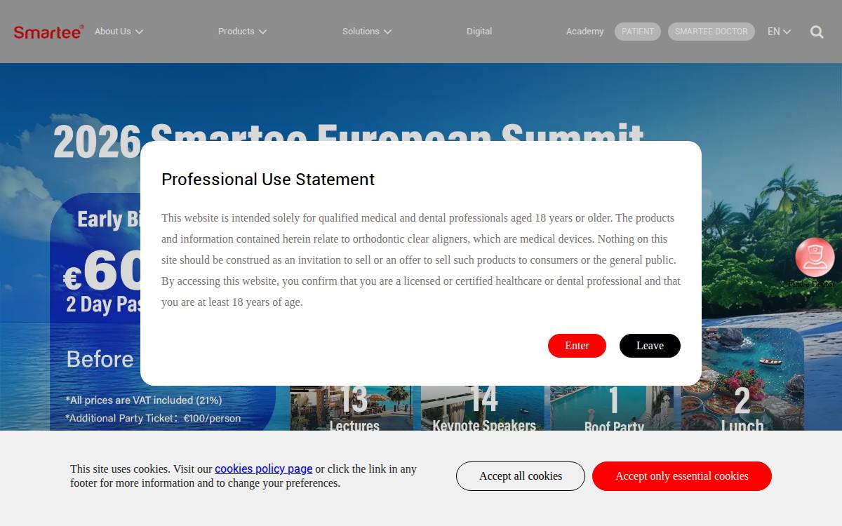 Smartee website preview
