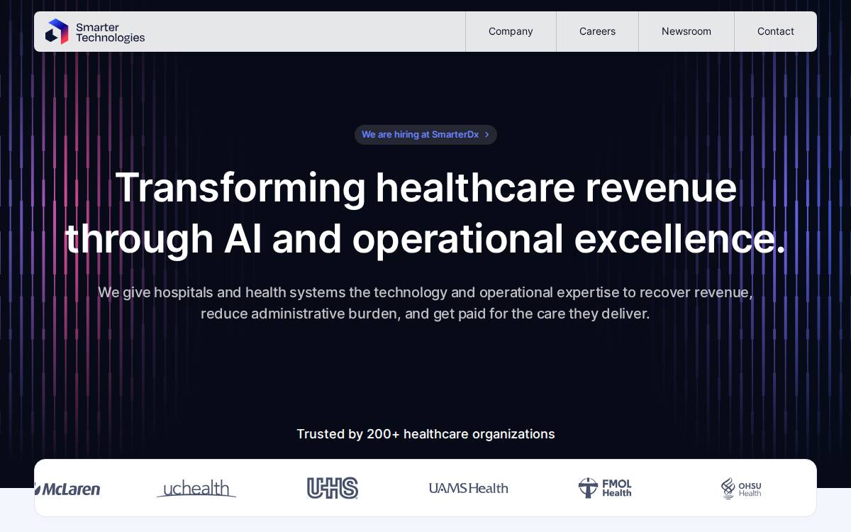 Smarter Technologies website preview