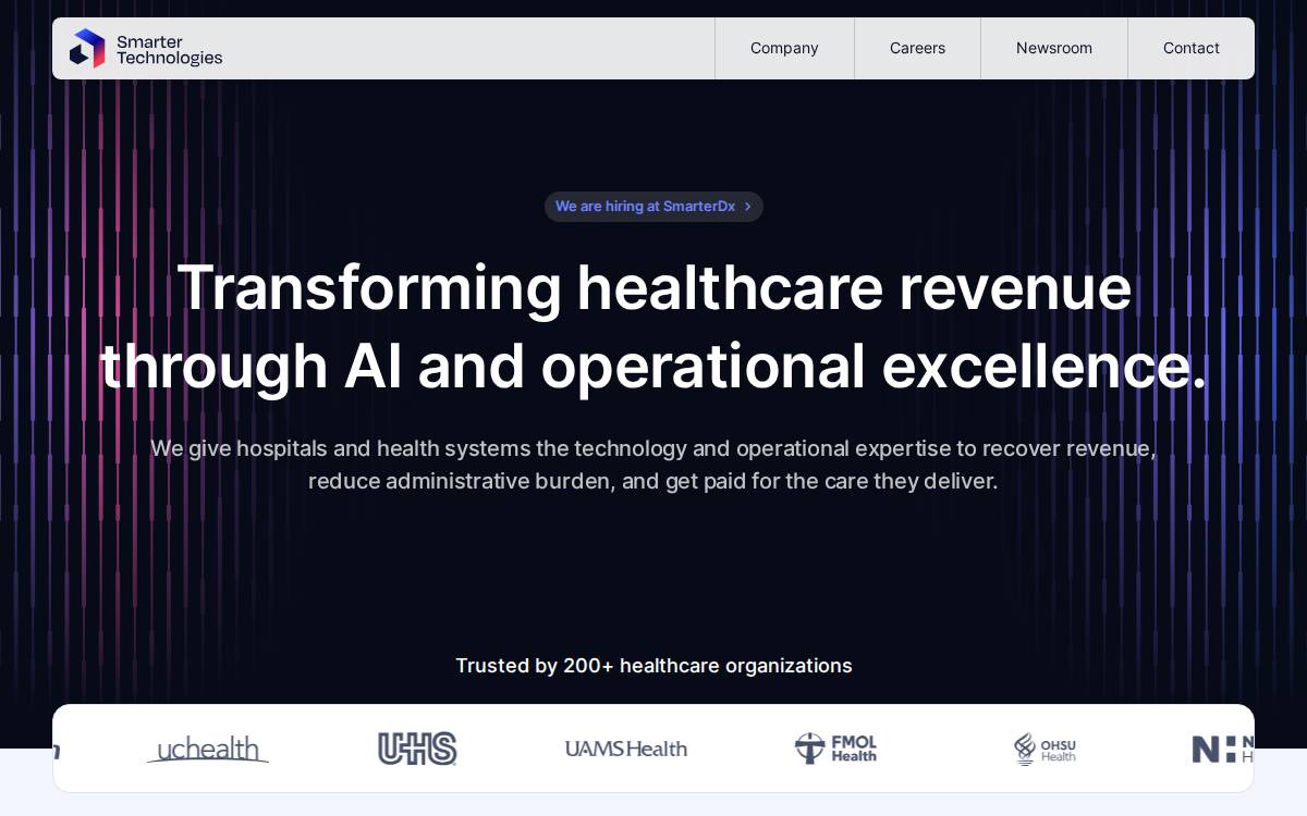 Smarter Technologies website preview