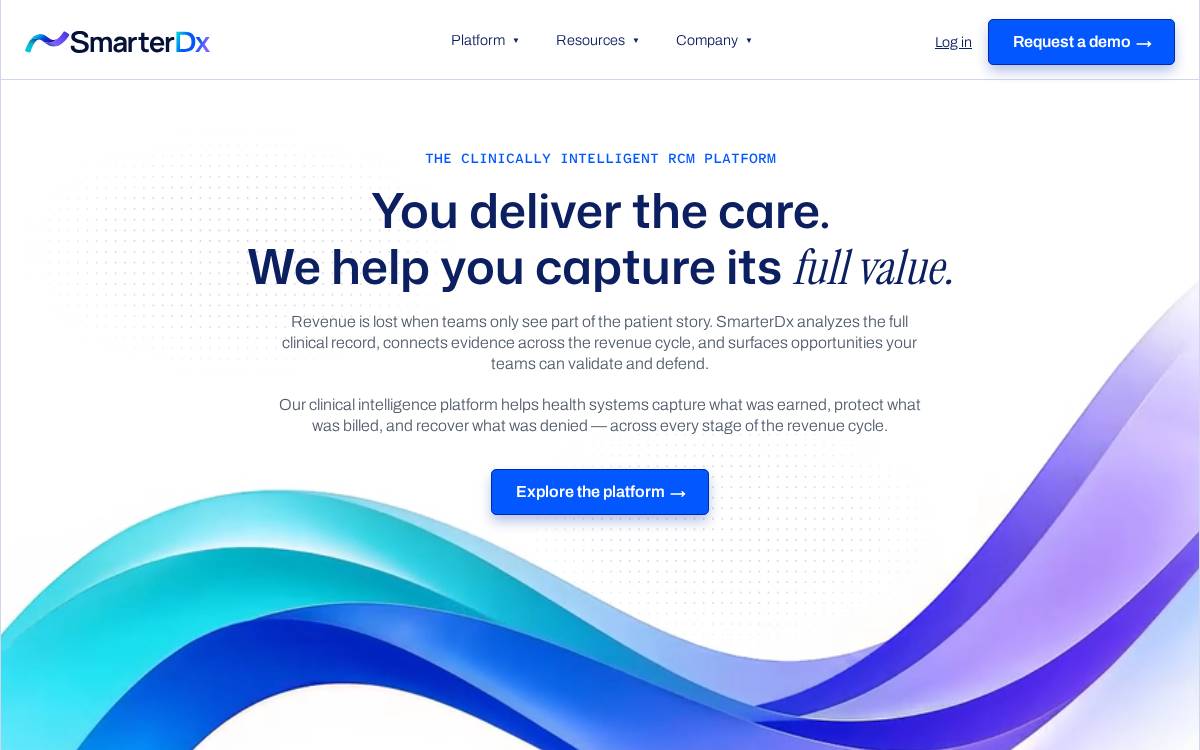 Smarter Dx website preview