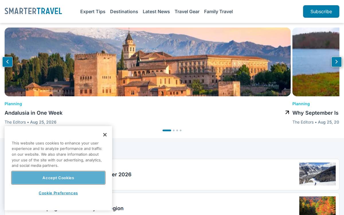 Smartertravel website preview