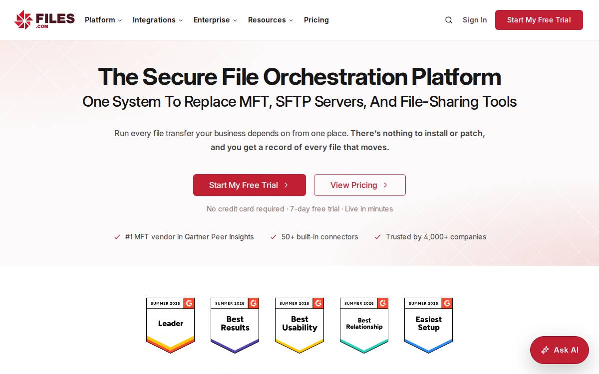 SmartFile website preview