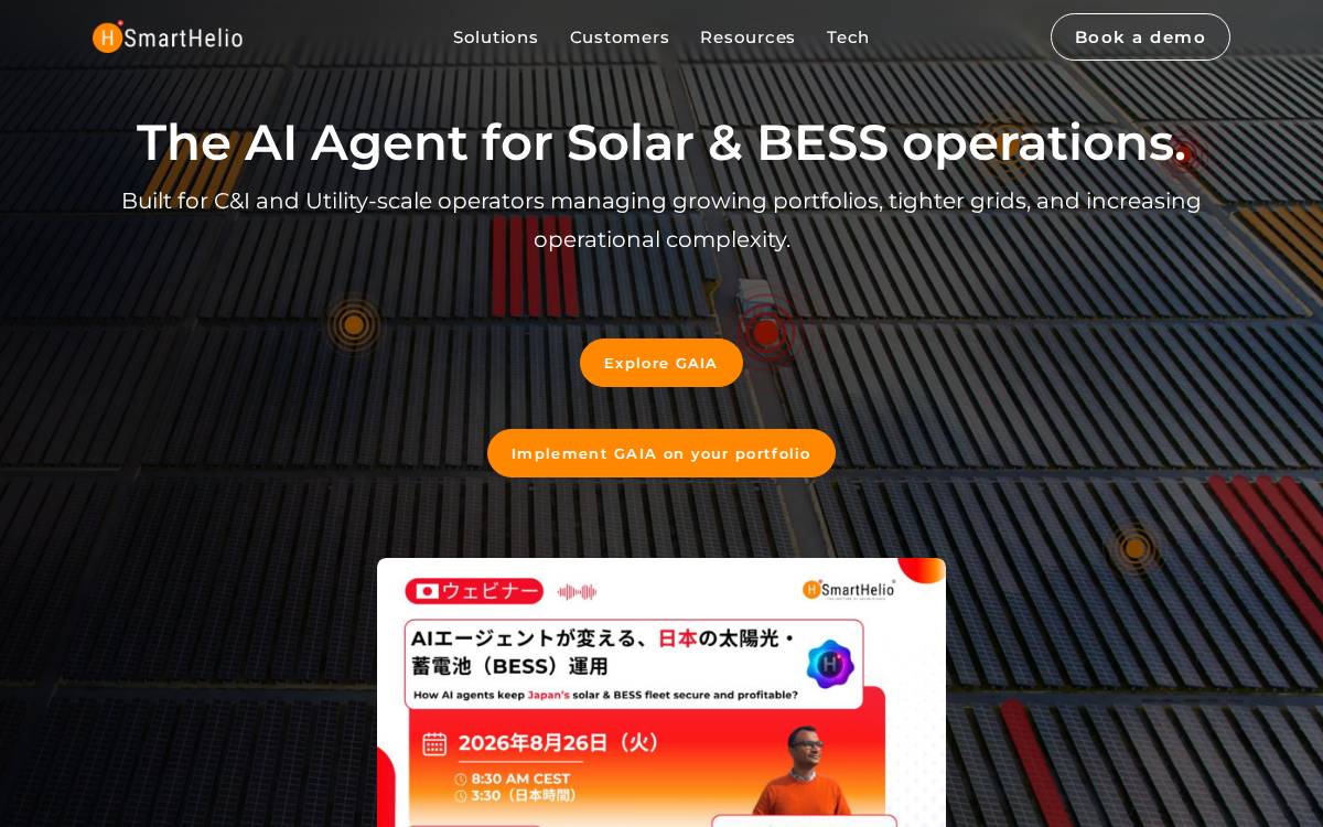 SmartHelio website preview