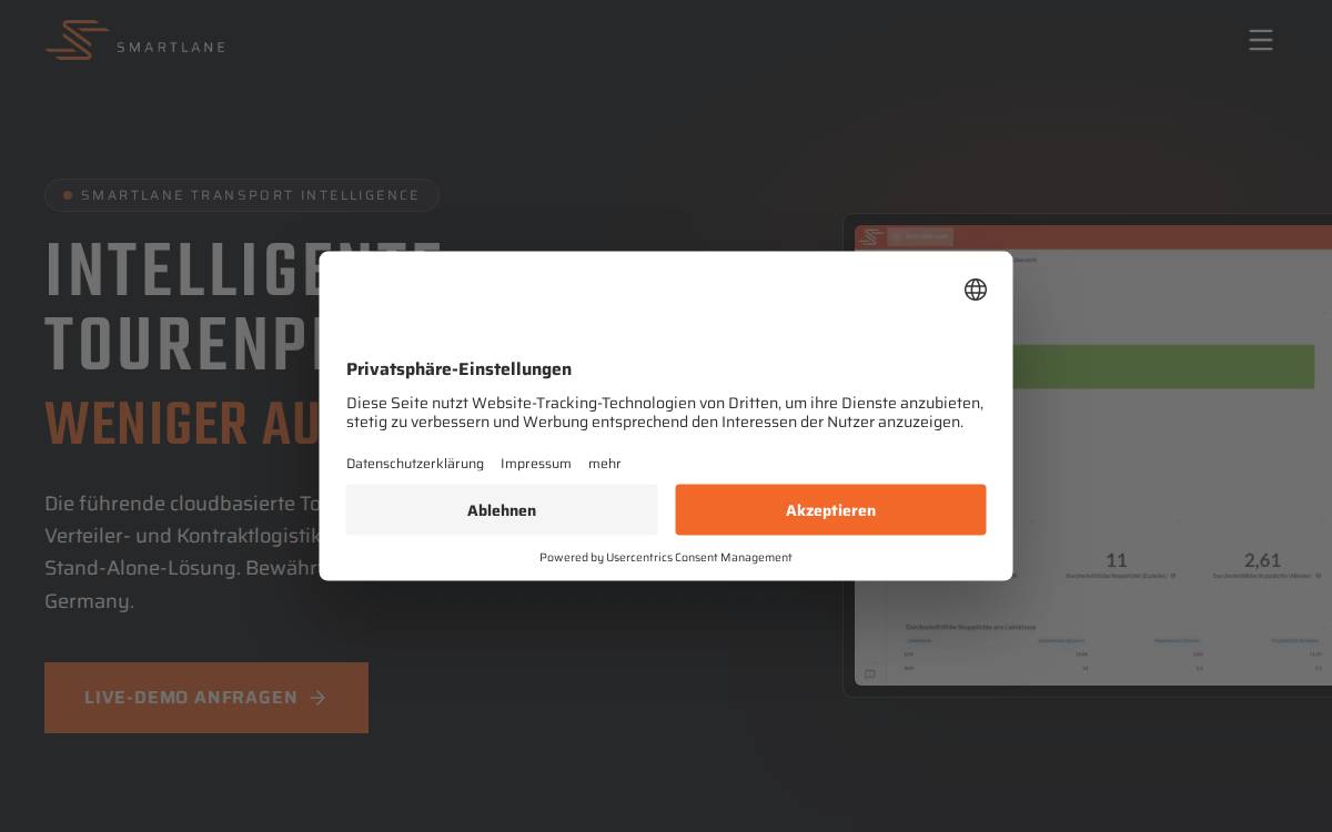Smartlane website preview