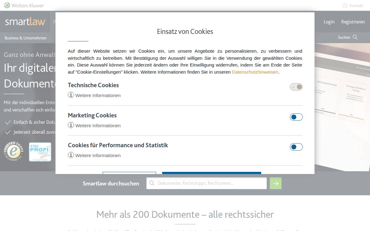 Smartlaw website preview