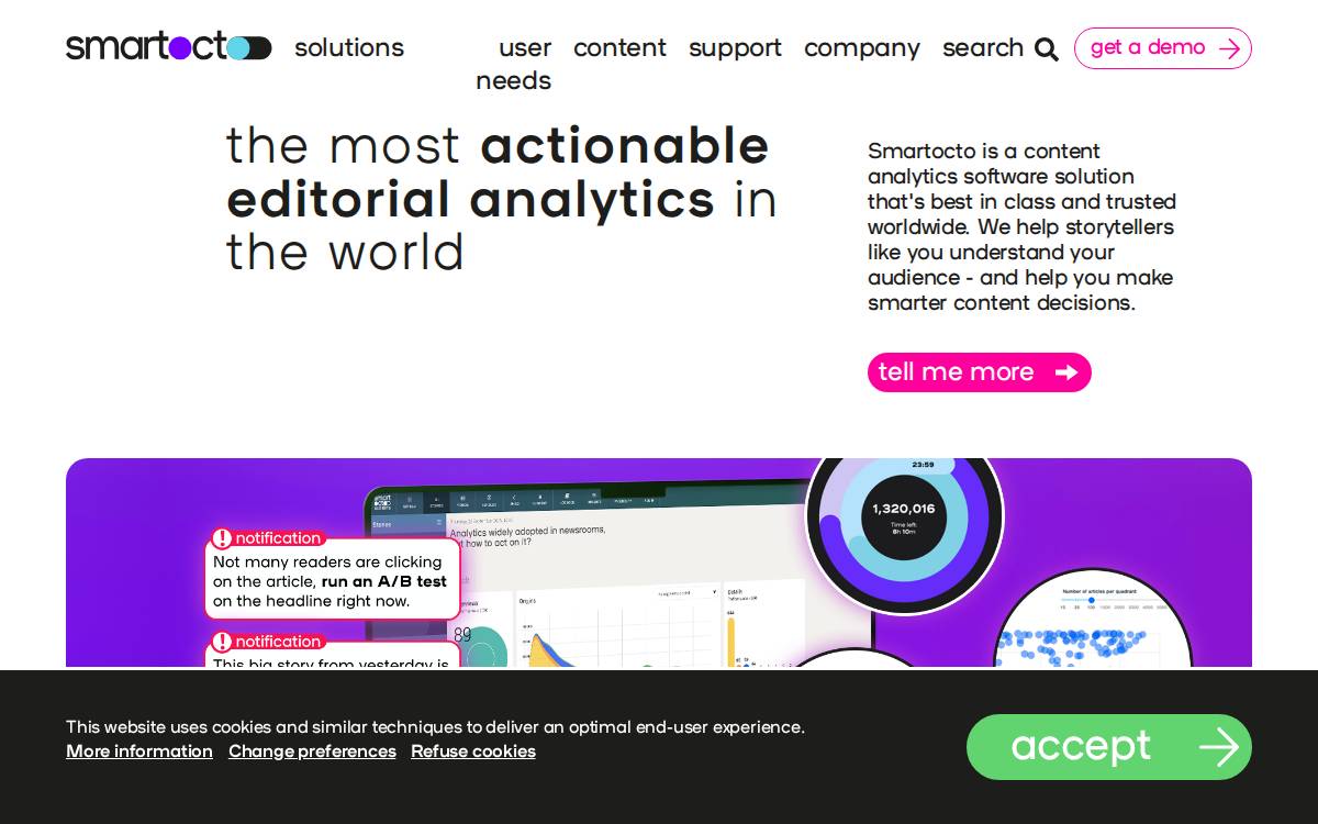 Smartocto website preview