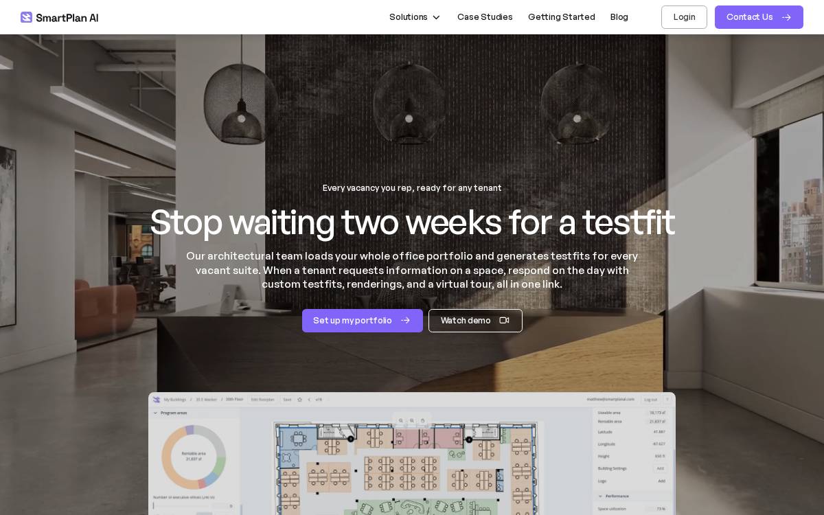 SmartPlan AI website preview