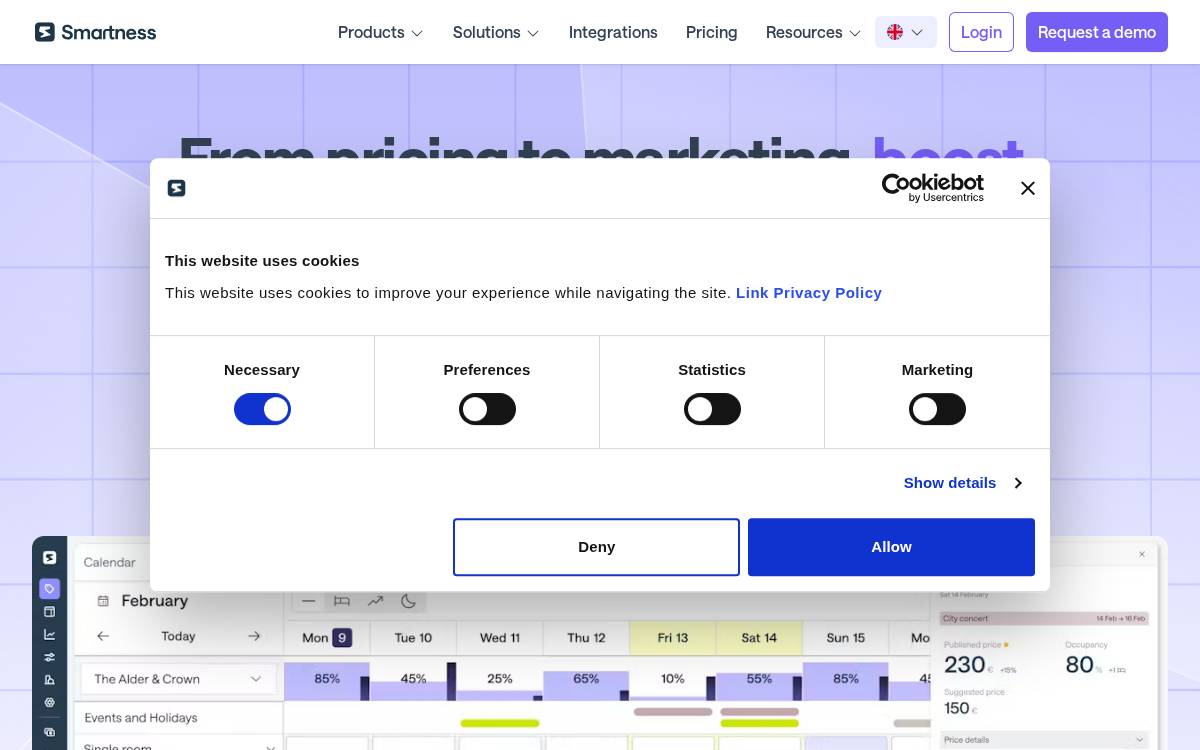 Smartpricing website preview
