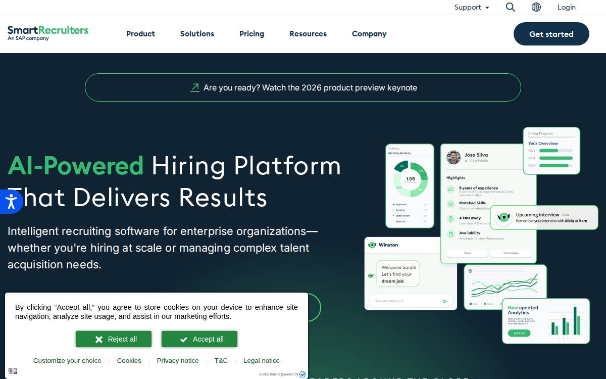 Smart Recruiters website preview