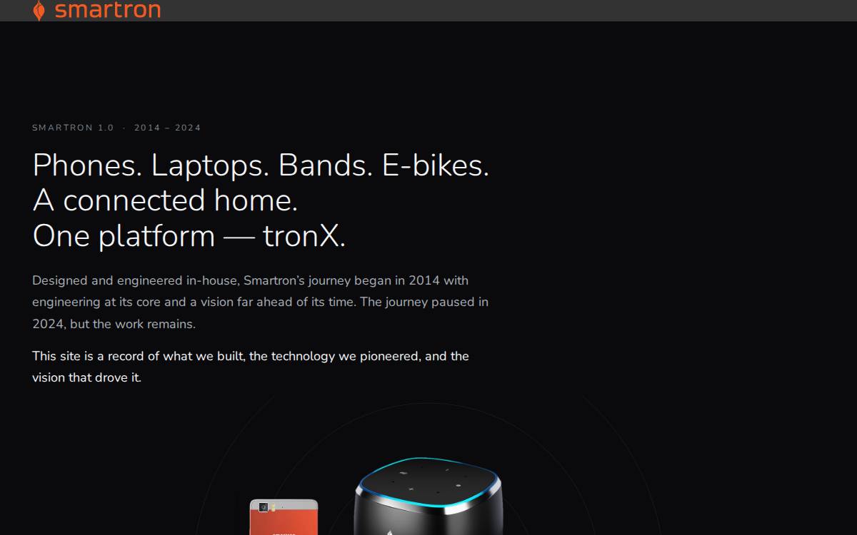 Smartron website preview