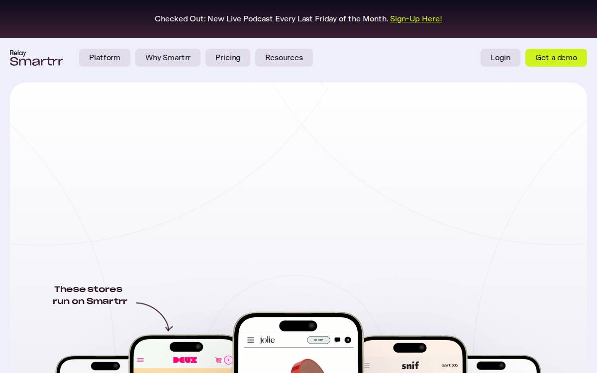 Smartrr website preview