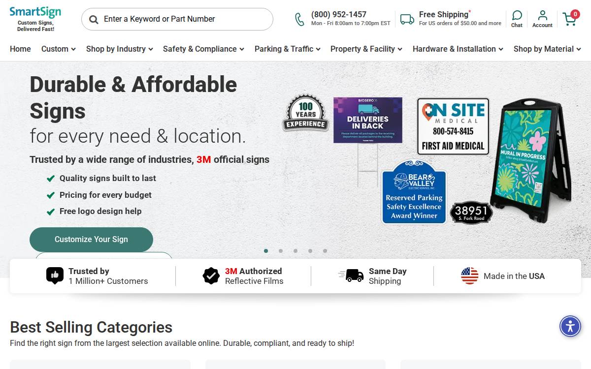 Smartsign website preview