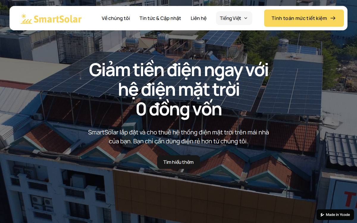 SmartSolar website preview