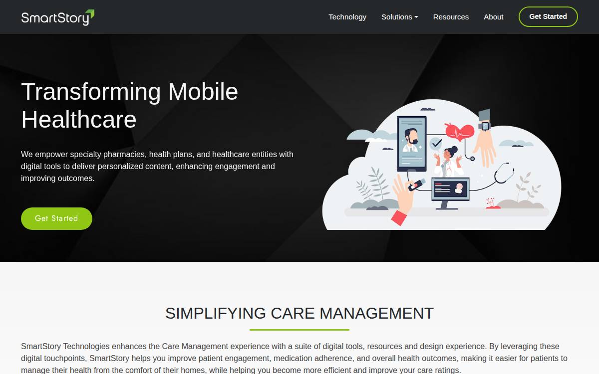 SmartStory Technologies website preview