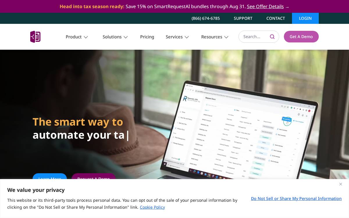 SmartVault website preview