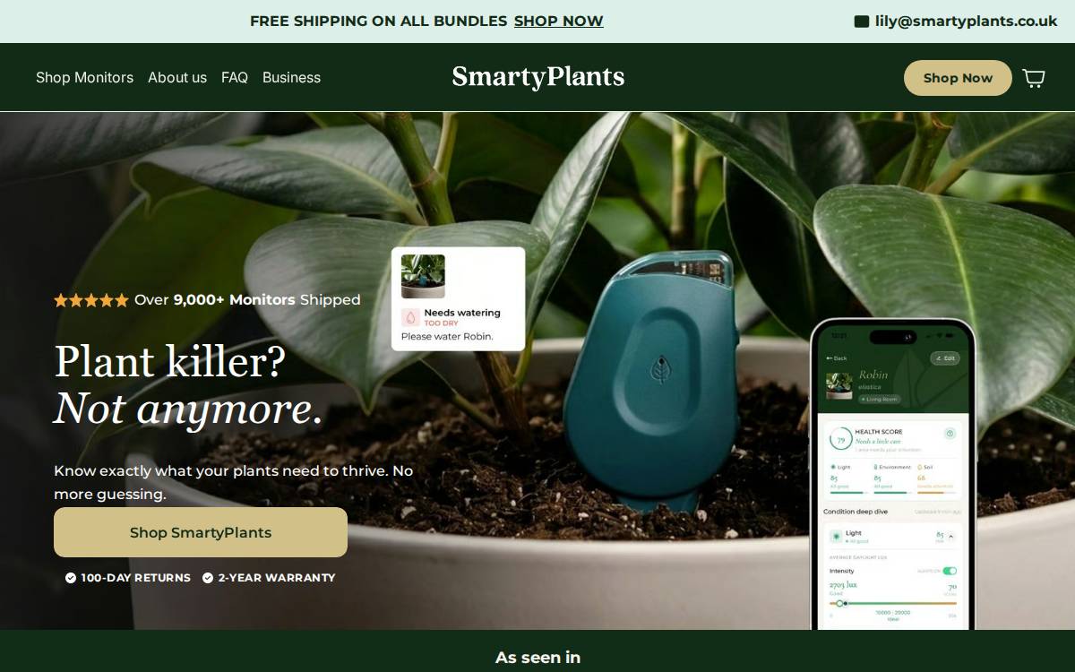 Smartyplants website preview