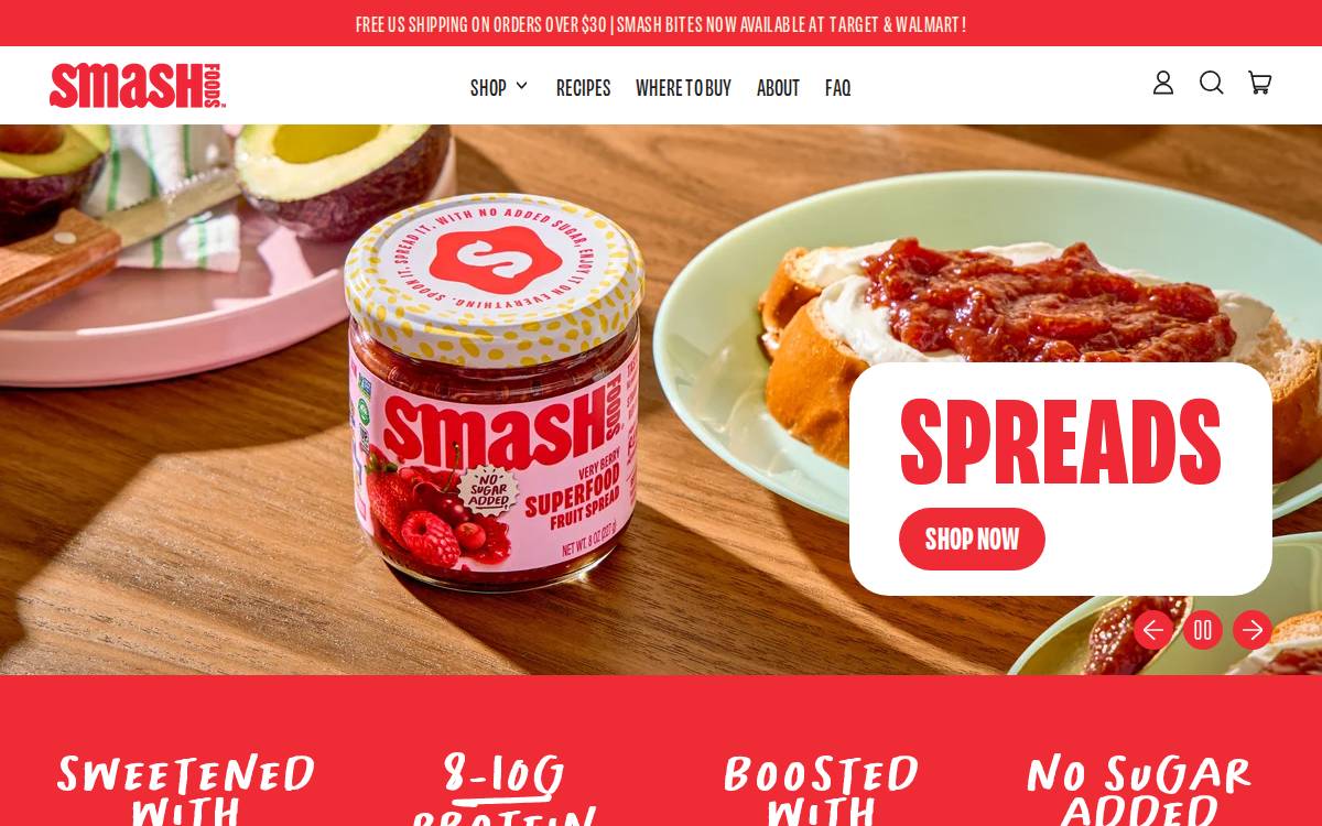 Smashfoods website preview