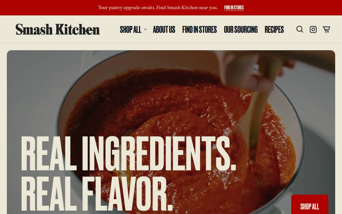 Smash Kitchen website preview